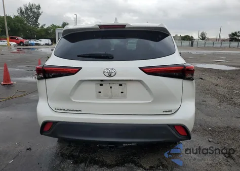 2021 Toyota Highlander L z USA, uszkodzony, nr VIN 5TDCZRBHXMS523765